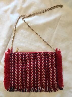 Bam Forever Crossbody Shoulder Bag, Purse, Red White and Blue, Boho
